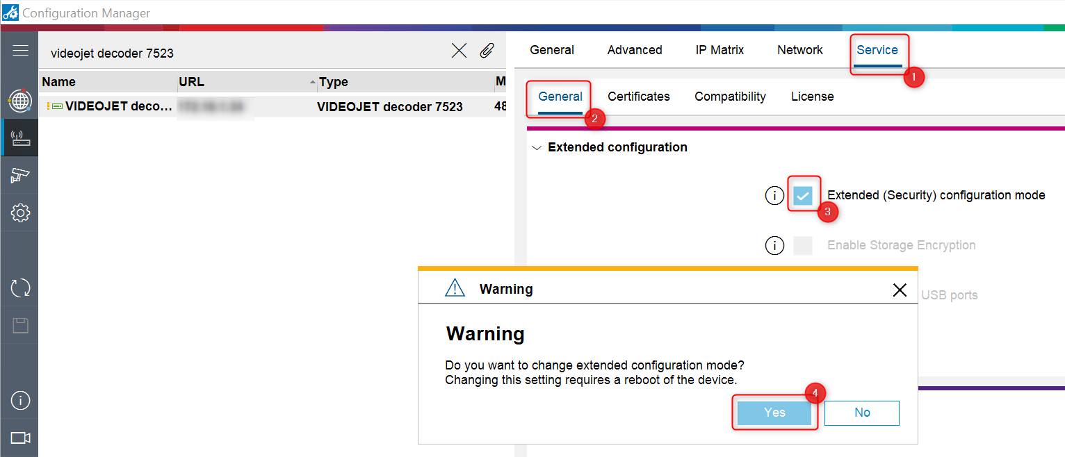 Is there a command to remotely reboot the VIDEOJET Decoder 7523, VJD 7513 or VJD 8000.png